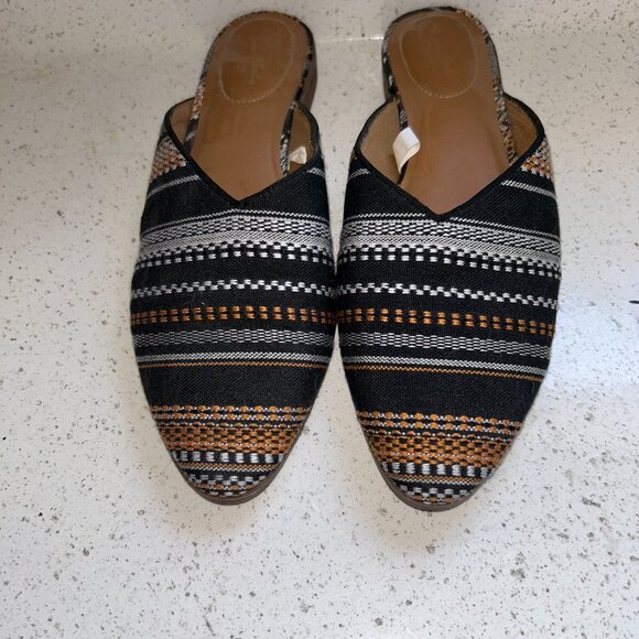 Universal Thread Striped Fabric Mule/Slide Shoe - Picture 1 of 5